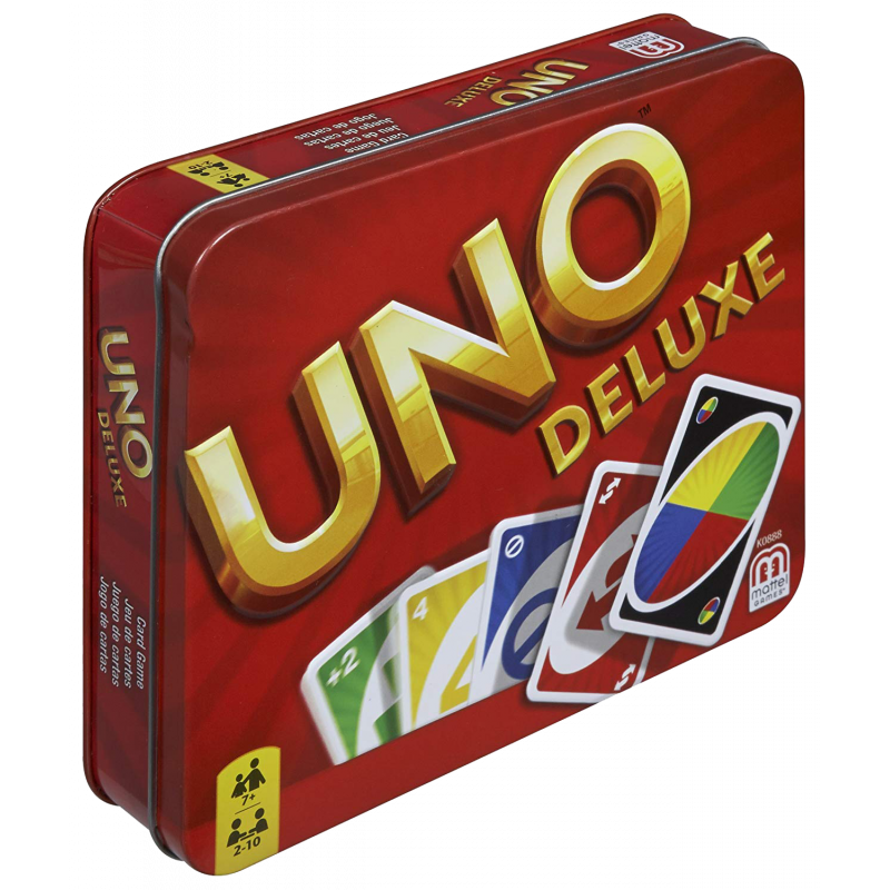 UNO Deluxe Jeu De Cartes 2 à 10 Joueurs - Version Officielle