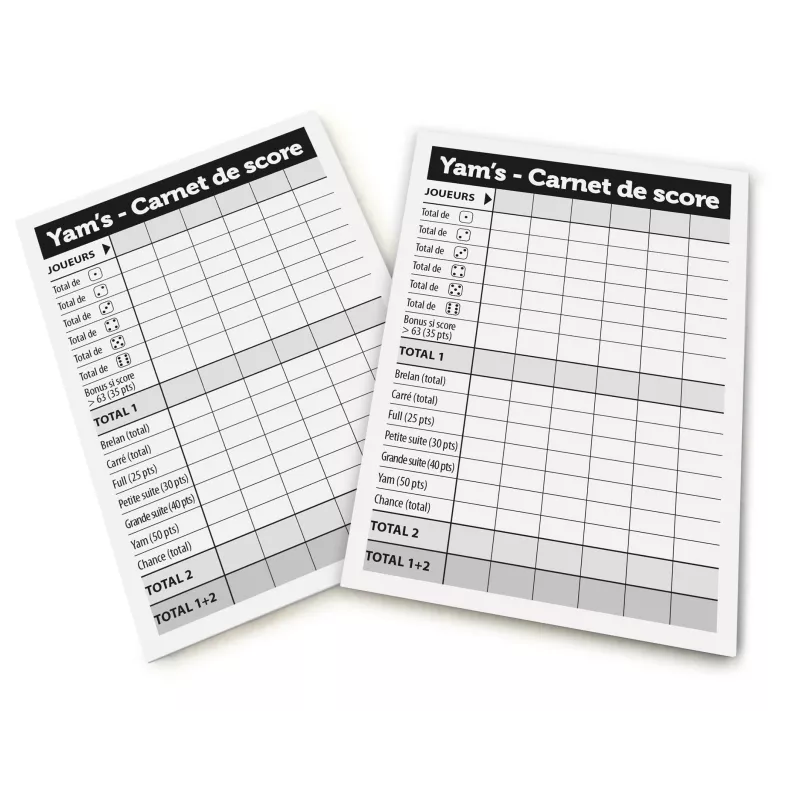 YAM'S BLOCS DE SCORE x2