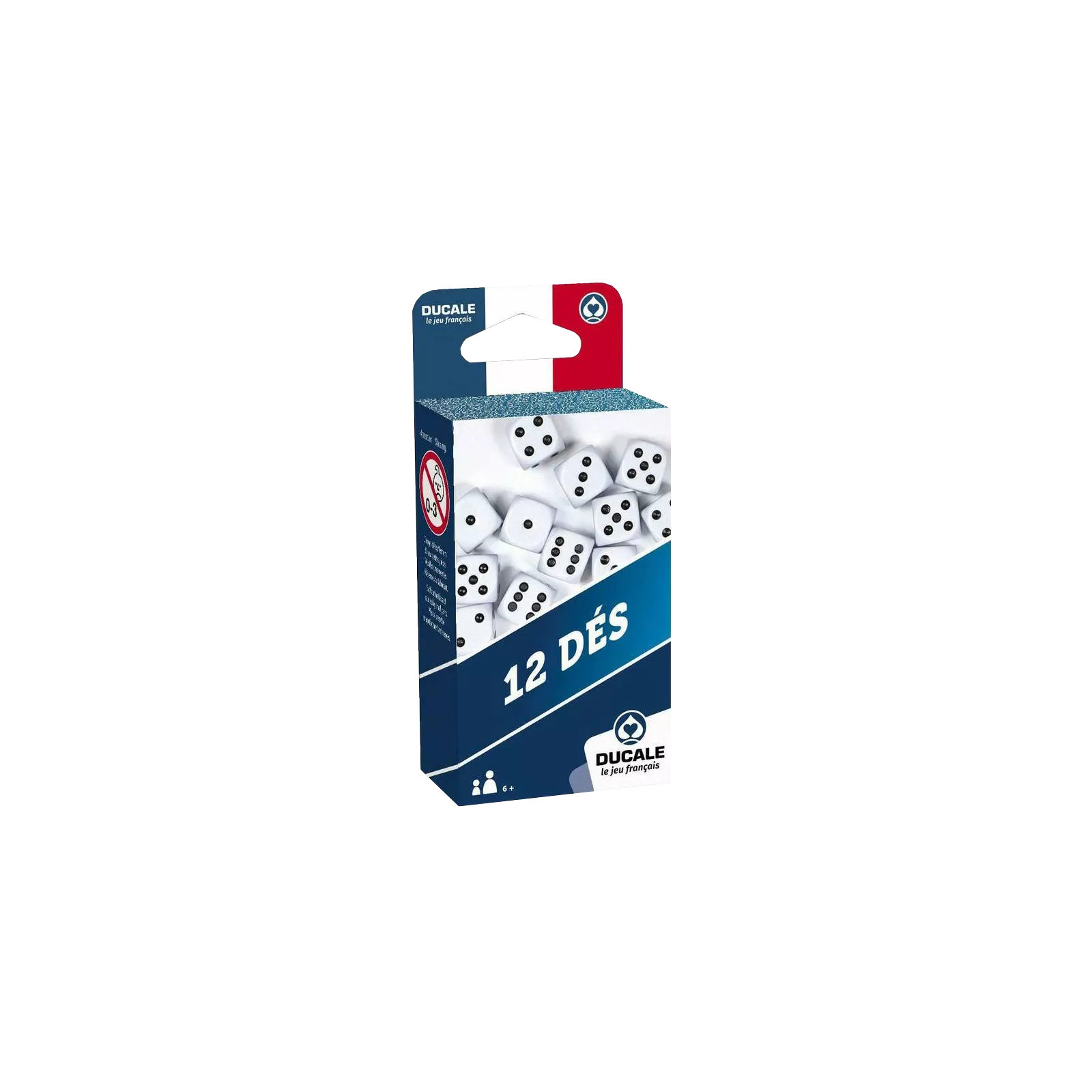 Lot De 12 Dés Blancs 18mm - Jeu De Voyage Pour Yam's, 421, Poker - Accessoire De Jeux De Hasard