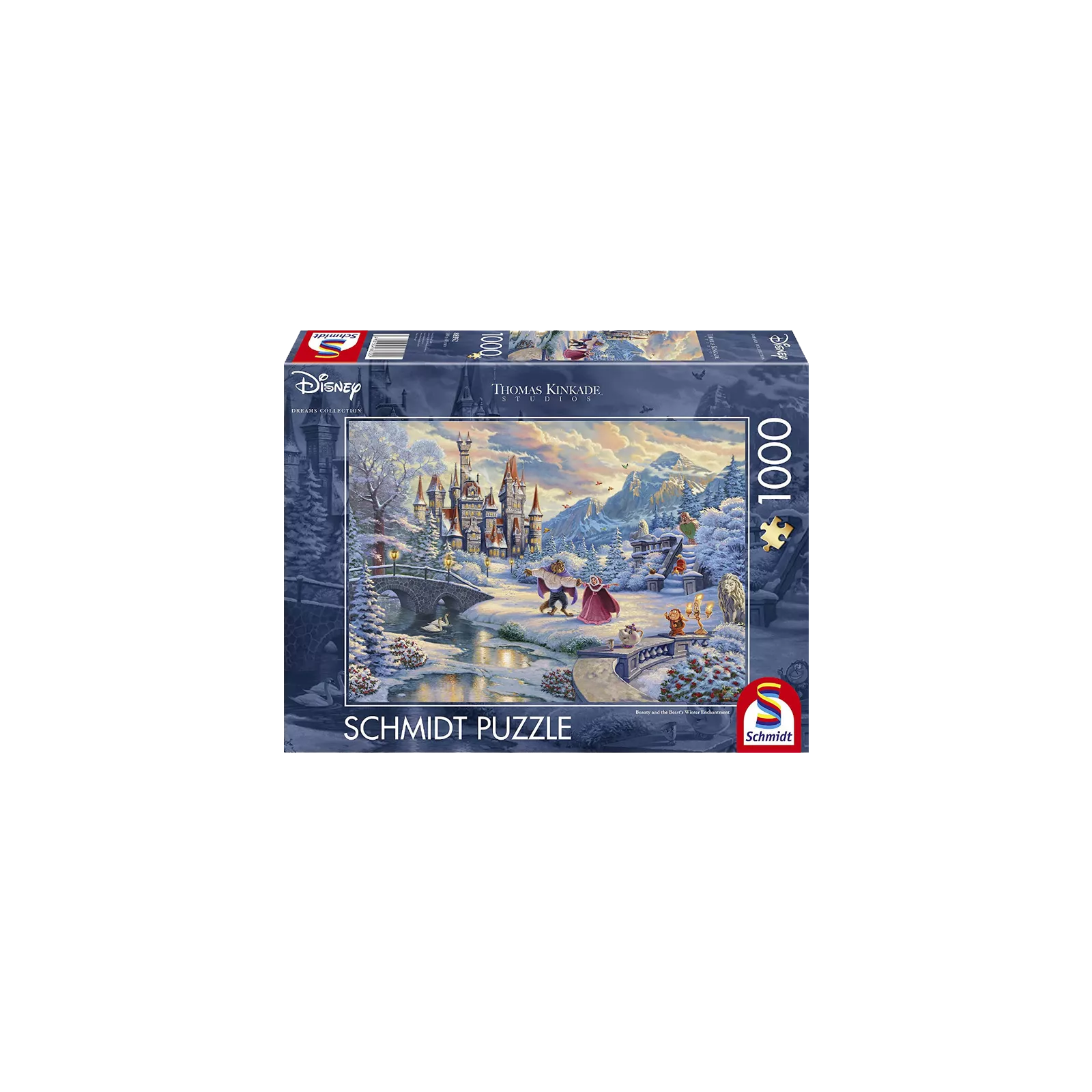 Puzzle Disney 1000 Pcs - La Belle Et La Bête : Enchantement Hivernal ...