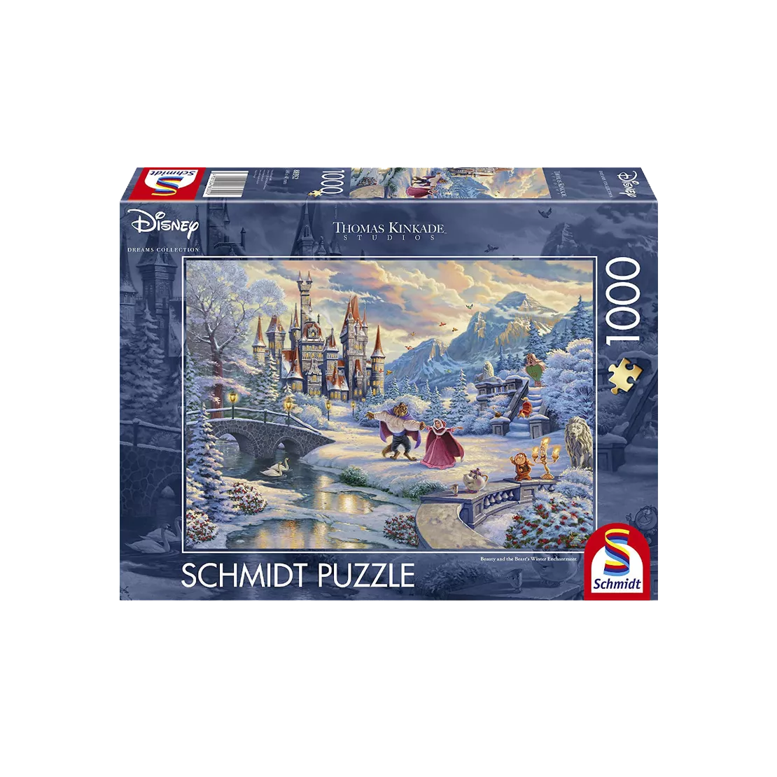 Puzzle Disney 1000 Pcs - La Belle Et La Bête : Enchantement Hivernal ...