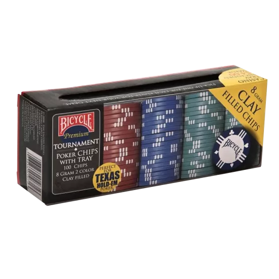 Bicycle - Set De 100 Jetons De Poker Tournament Clay Filled Bicycle - Set De 100 Jetons De Poker Tournament Clay Filled