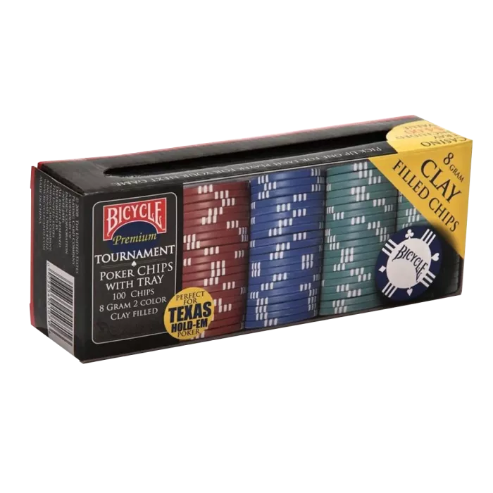 Bicycle - Set De 100 Jetons De Poker Tournament Clay Filled