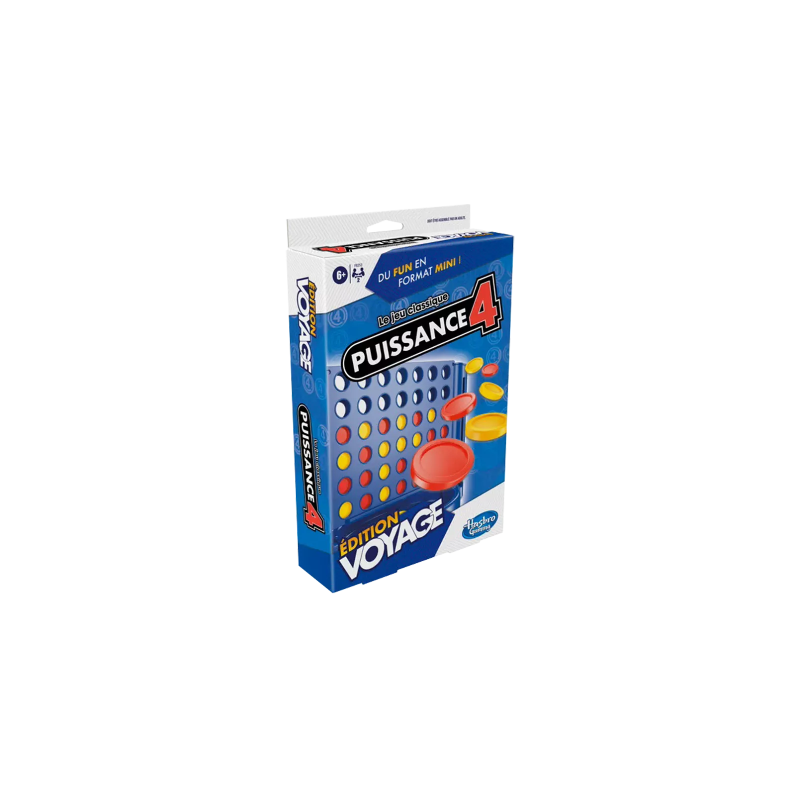 Hasbro Gaming Puissance 4 édition Voyage, jeu portable pour 2 joueurs, jeu de voyage, à partir de 6 ans (version néerlandaise