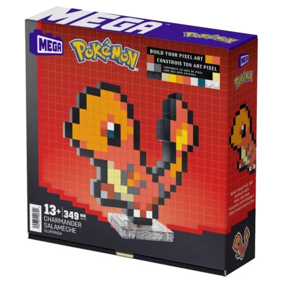 Pixel Art 3D Pokemon Salamèche