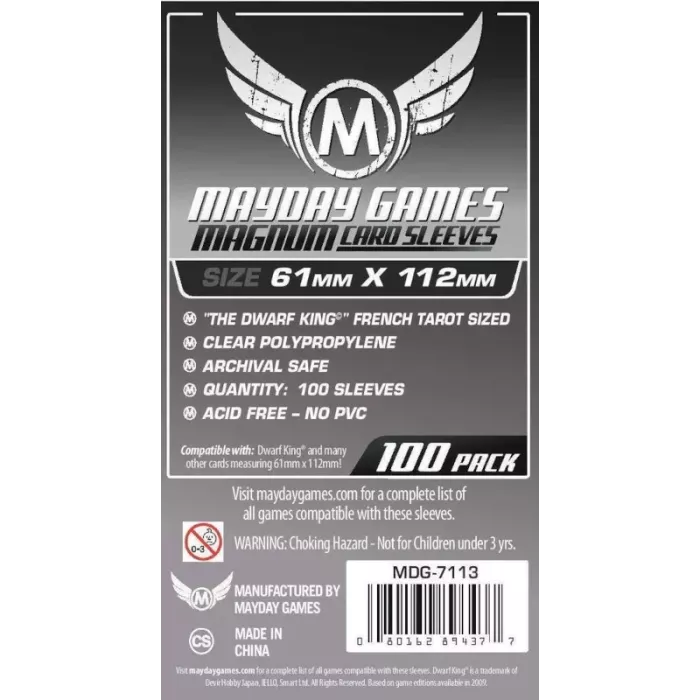 (Lot De 10X) Sleeves Mayday - 61X112Mm Dwarf King Standard