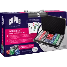 Poker - Mallette Premium Copag, 300 Jetons 11,5 G Marqués, 2 Jeux Copag Poker Plastic