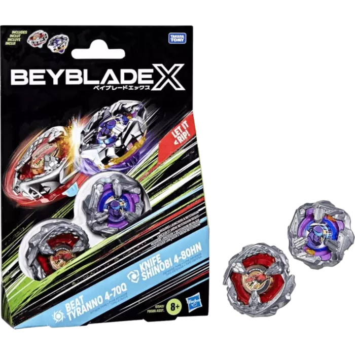 Beyblade X -  Dual Starter Pack - Beat Tyranno Vs Knife Shinobi