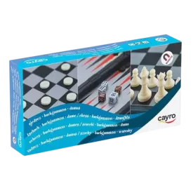 3 Jeux Magnétique : Échecs, Dames Et Backgammon