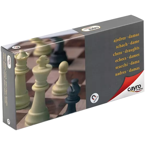 Échecs Et Dames Magnétiques 24X24 Cm