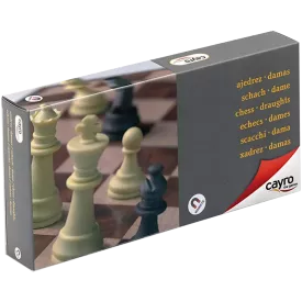Échecs Et Dames Magnétiques 24X24 Cm