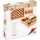 Échecs, Dames Et Backgammon En Bois 30X30 Cm