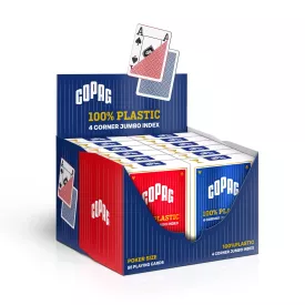 Copag Rouge "4 Index" 100% Plastic (Display De 12)