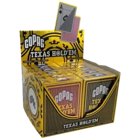 Carte Poker Copag "Texas Hold'em Gold " 100% Plastic (Display De 12)