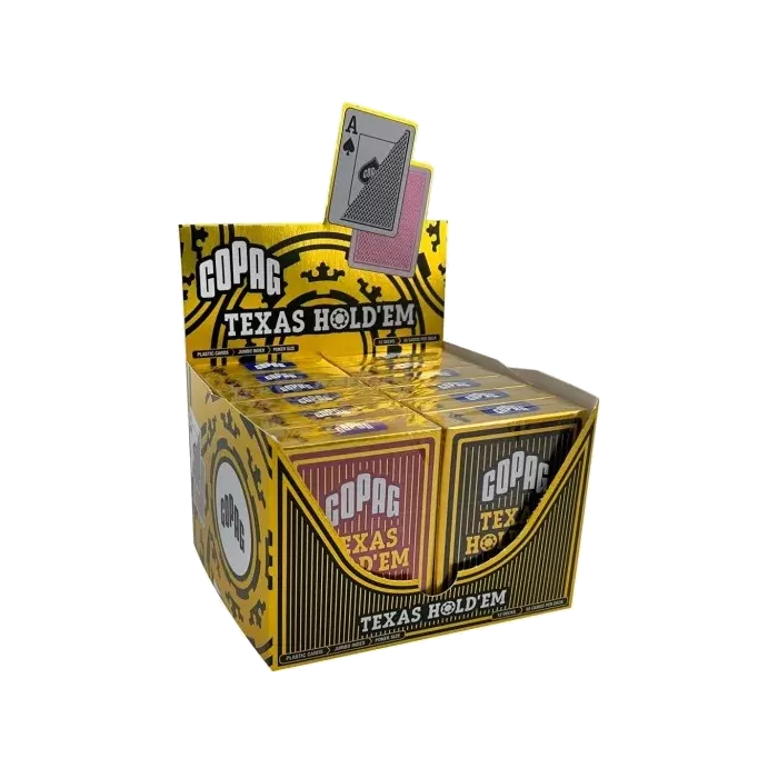 Carte Poker Copag "Texas Hold'em Gold " 100% Plastic (Display De 12)