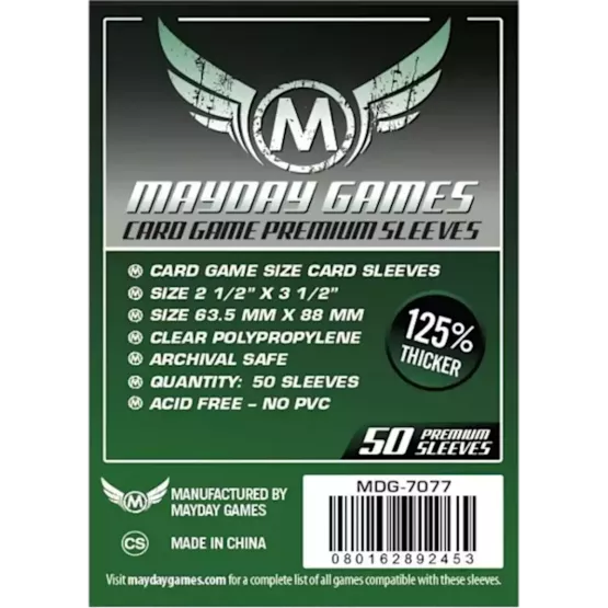 (Lot De 10) Sleeves Mayday - 63,5X88Mm Card Game Premium
