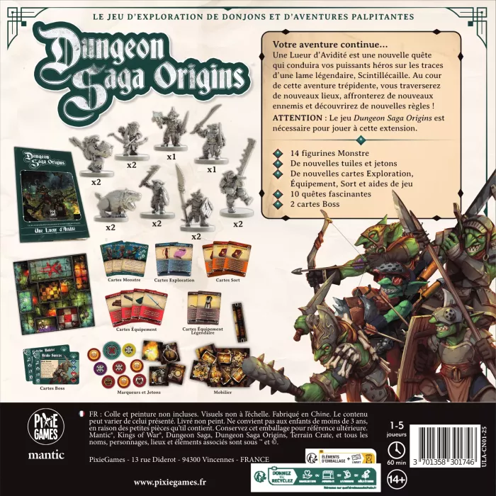 Dungeon Saga Origins - Ext. Une Lueur D'avidité