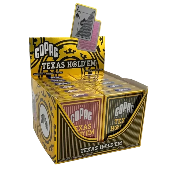 Carte Poker Copag "Texas Hold'em Gold " 100% Plastic (Display De 12)