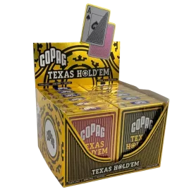 Carte Poker Copag "Texas Hold'em Gold " 100% Plastic (Display De 12)