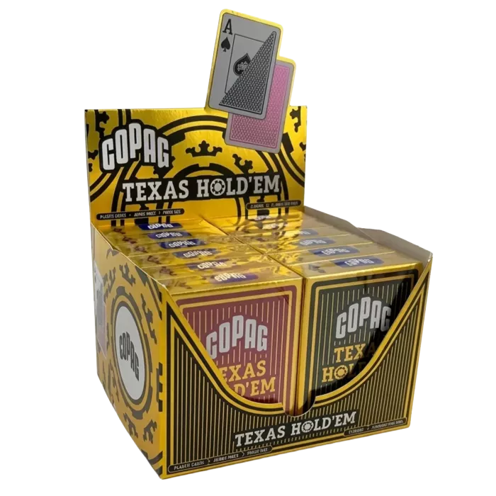 Carte Poker Copag "Texas Hold'em Gold " 100% Plastic (Display De 12)