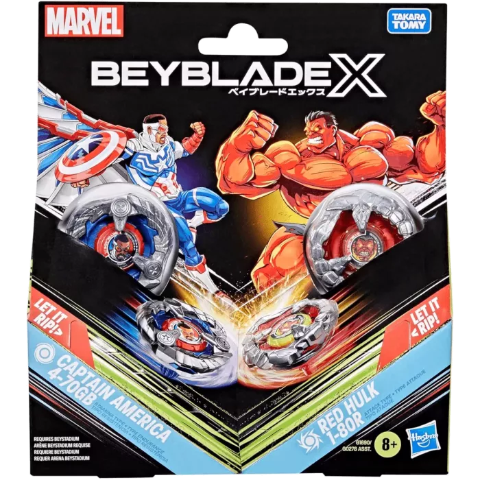 Beyblade X - Captain America Vs Red Hulk