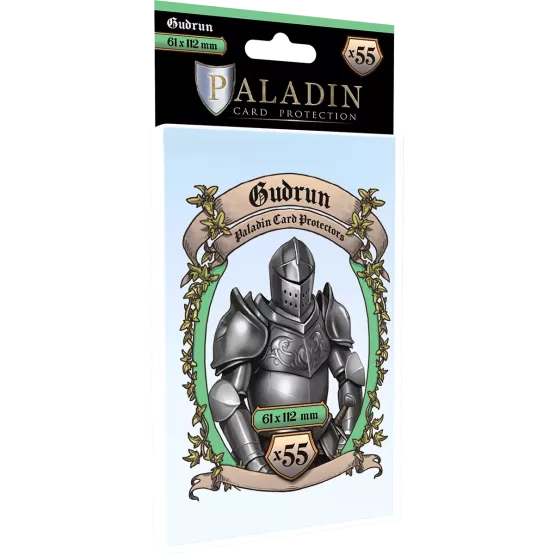 (Lot De 10) Sleeves Paladin - Gudrun Queen (French Tarot) - 61X112Mm