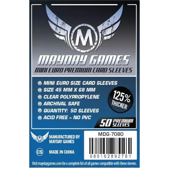 (Lot De 10) Sleeves Mayday - 45X68Mm Mini Euro Premium
