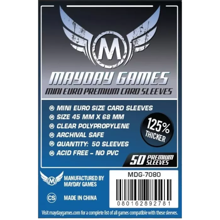 (Lot De 10) Sleeves Mayday - 45X68Mm Mini Euro Premium