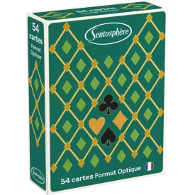 Jeu De 54 Cartes - Optique Vert