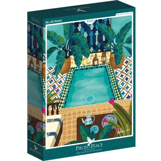 Puzzle Riad Bleu - 1000 Pièces