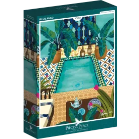 Puzzle Riad Bleu - 1000 Pièces