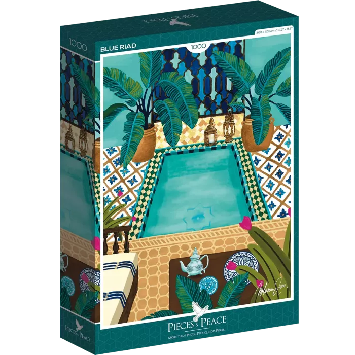 Puzzle Riad Bleu - 1000 Pièces