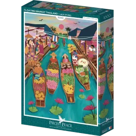 Puzzle Marché Flottant En Thaïlande - 1000 Pièces