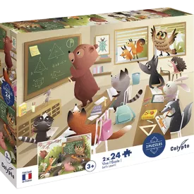 Puzzle 2X24 Pièces - Vive L'ecole
