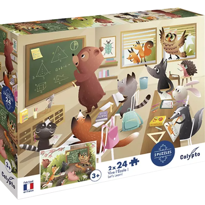 Puzzle 2X24 Pièces - Vive L'ecole