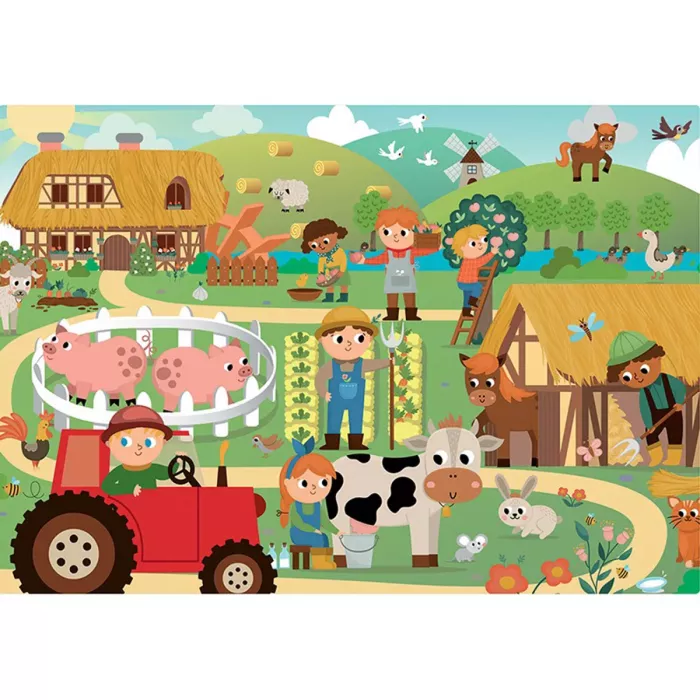 Puzzle 2X24 Pièces - Ferme Et Ville